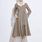 vintage inspired plaid shirt dress 2321#
