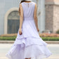 Purple dress woman chiffon maxi dress prom dress wedding dress (929)