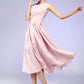 pink linen dress (581)