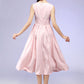 pink linen dress (581)
