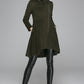 Black Winter Hooded Wool Coat 1121#