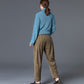 Xiaolizi women's corduroy cotton elastic waist pants 2603