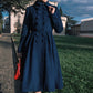 1940s Double-breasted Blue Wool Princess Coat 1971