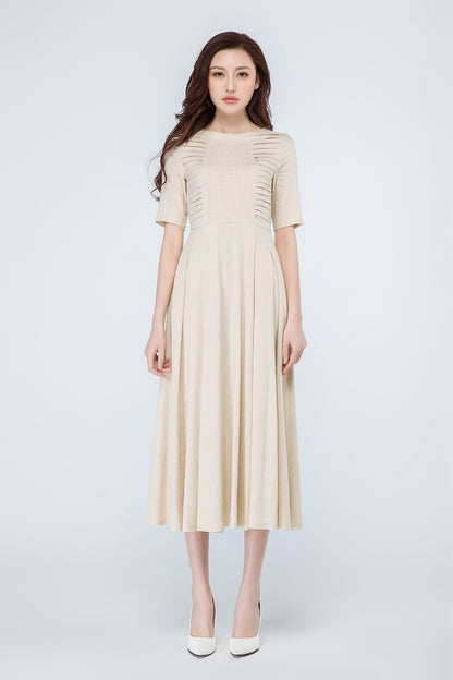 beige dress