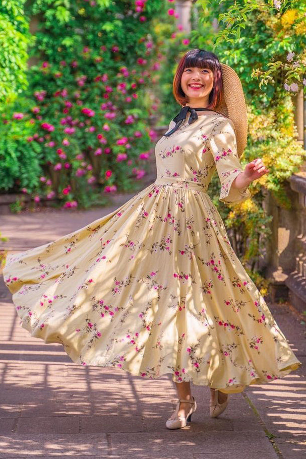 Spring Summer Floral Swing Maxi Bridesmaid Dress 1710