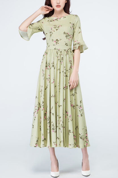 Summer Floral Swing Maxi Bridesmaid Dress 1710