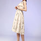Floral print linen dress 0579#