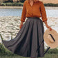 Women Retro Wool Circle Skirt 1802