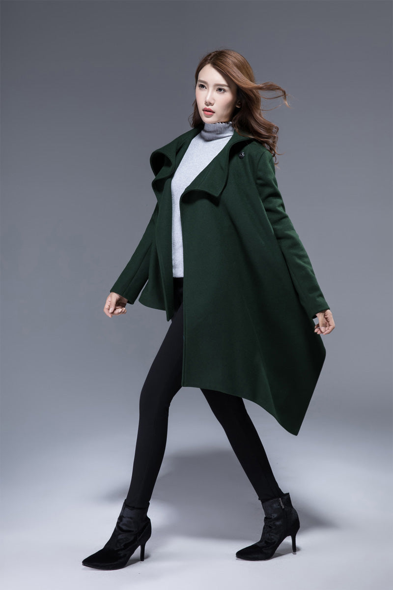 Dark green clearance wrap coat