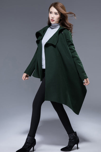 green coat