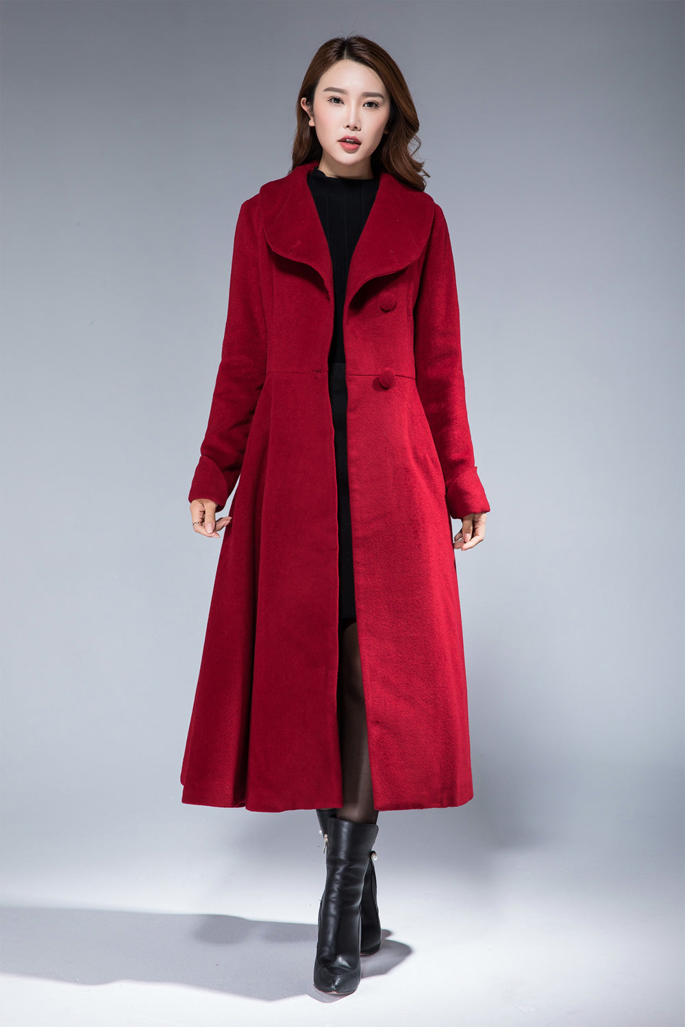 Warm Winter Coat, Wool Coat, Dress Coat, Woman Coat, Fit and Flare Coat,  Long Wool Coat, Winter Coat, Warm Wool Coat, Custom Coat 1860 -  Israel