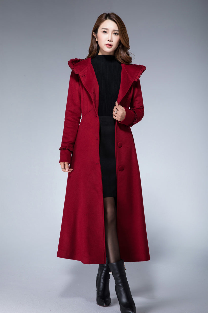 Red winter coat, wool coat 1861# – XiaoLizi