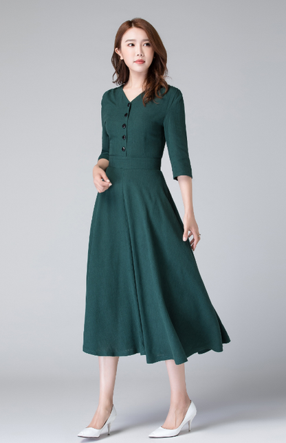 elbow sleeve dress