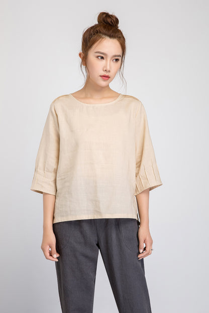 Begin linen top