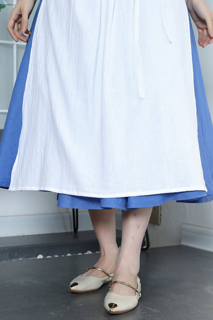 White Linen Apron 3369