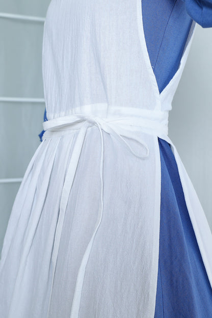 White Linen Apron 3369