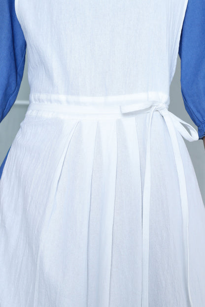 White Linen Apron 3369