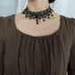 Brown Medieval Linen Dress 3355