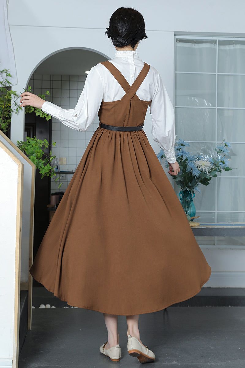linen swing dress Jones New York Short Sleeve Linen-Blend tucking up top Navy Linen Swing Dress