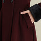 Winter Long Asymmetrical Wool Coat 3895