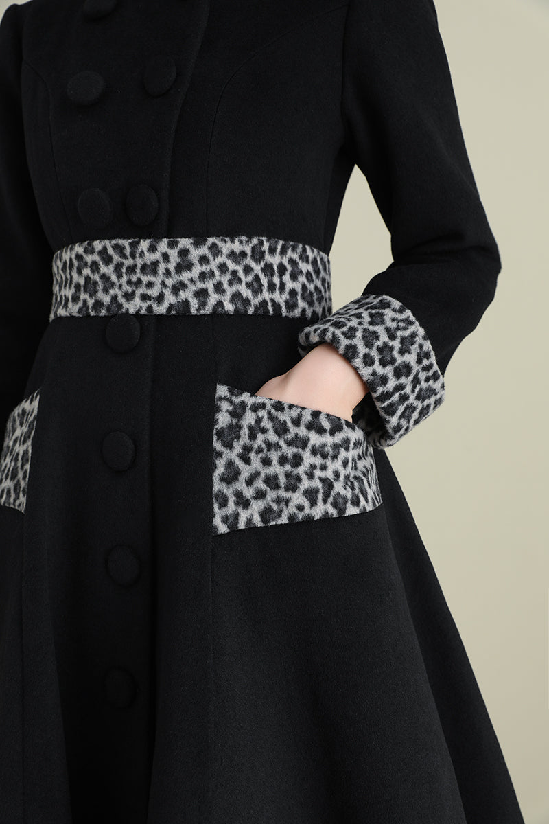 Women Black Swing Wool Coat 3896 – XiaoLizi