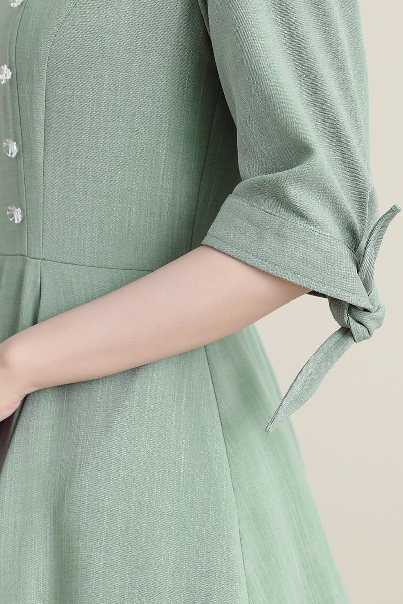 Green Swing Midi Summer Dress 3320, Size US02 #CK2200103 Xiaolizi Green Swing Midi Summer Dress 3320, Size US02 #CK2200103 Xiaolizi