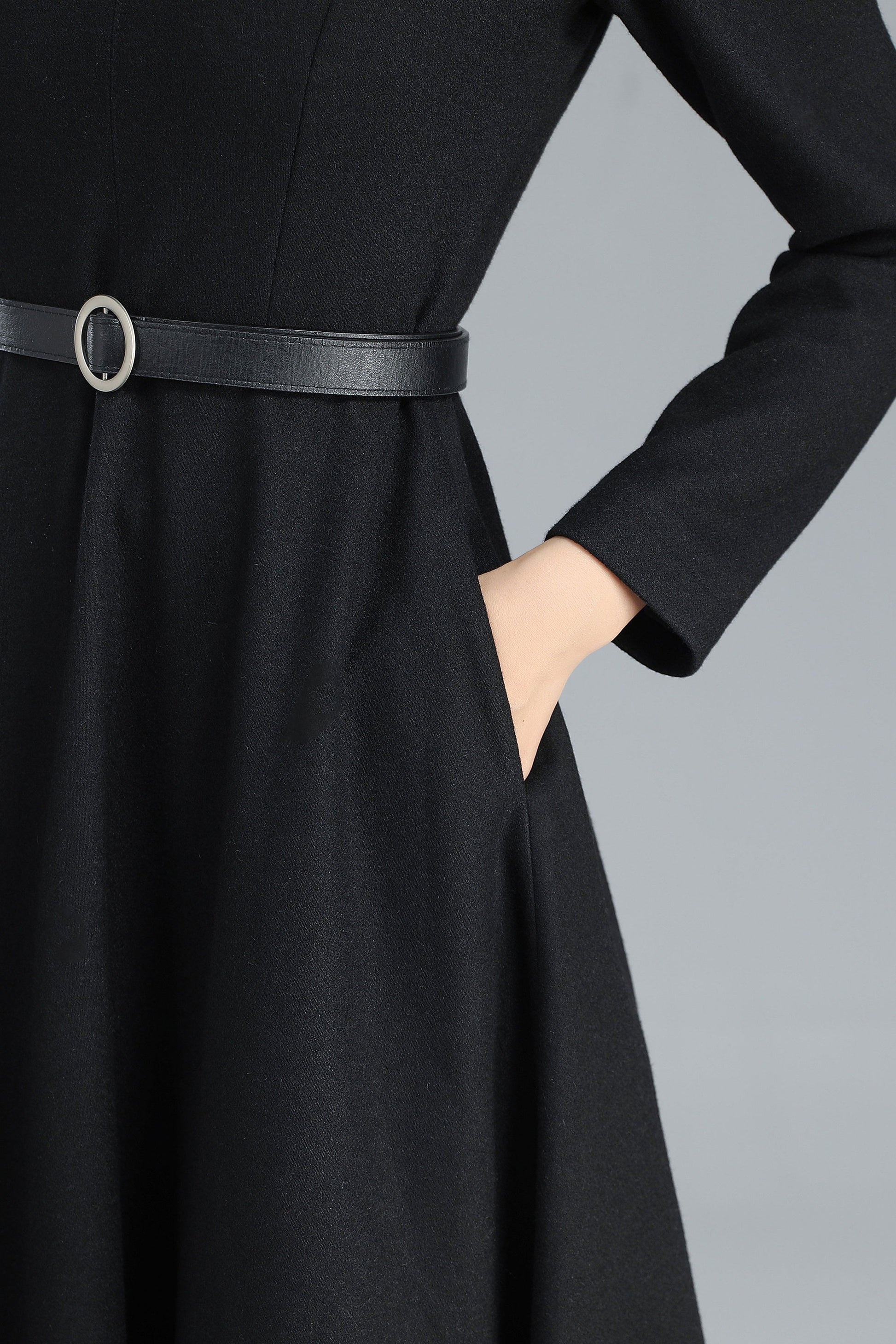 Black Long Wool Winter Dress Women 3251 Xiaolizi Black Long Wool Winter Dress Women 3251 Xiaolizi