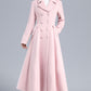 Women's Winter Double Breasted Wool Coat in Pink 3240