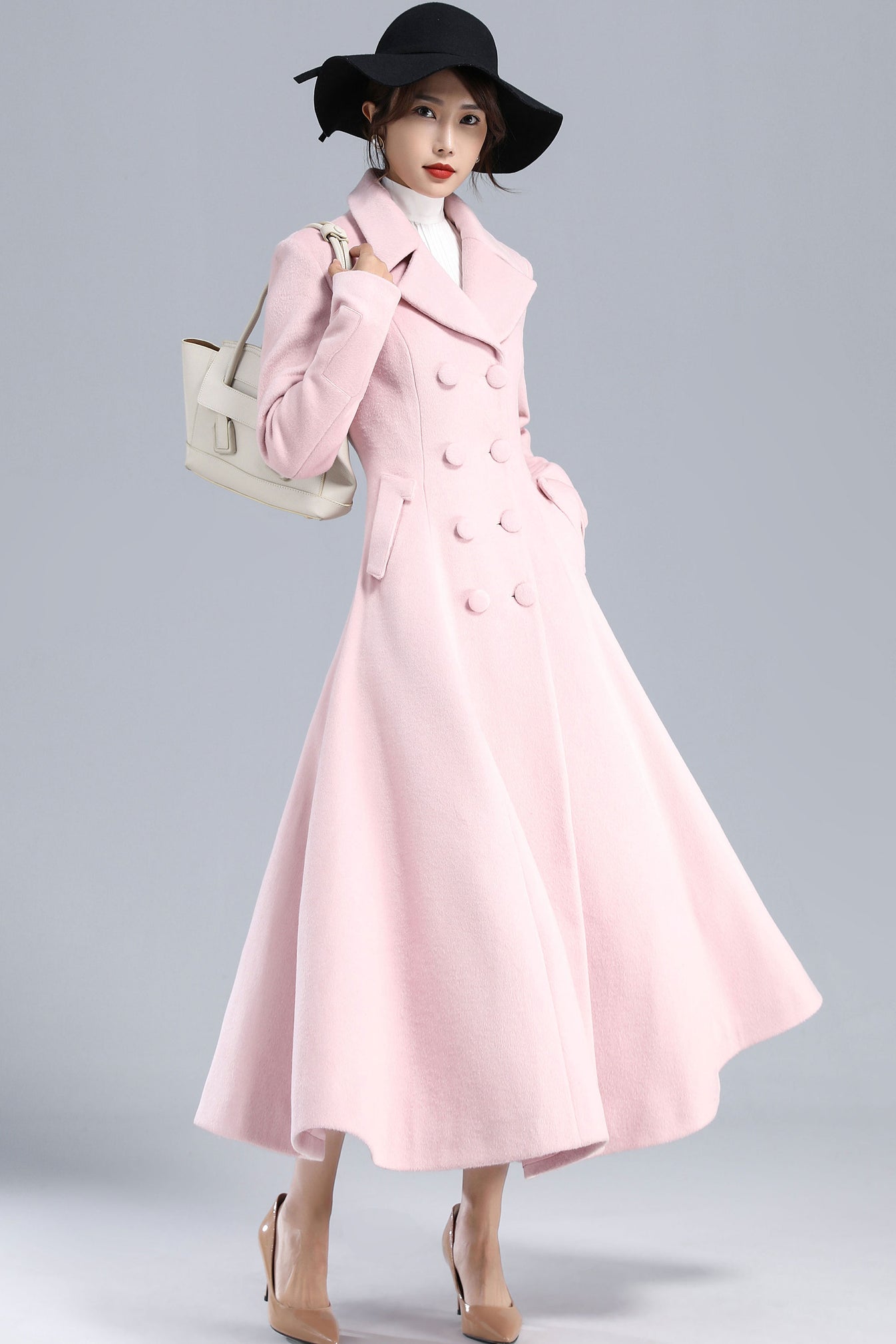Double-Breasted Wool Jacket Pink main image 1