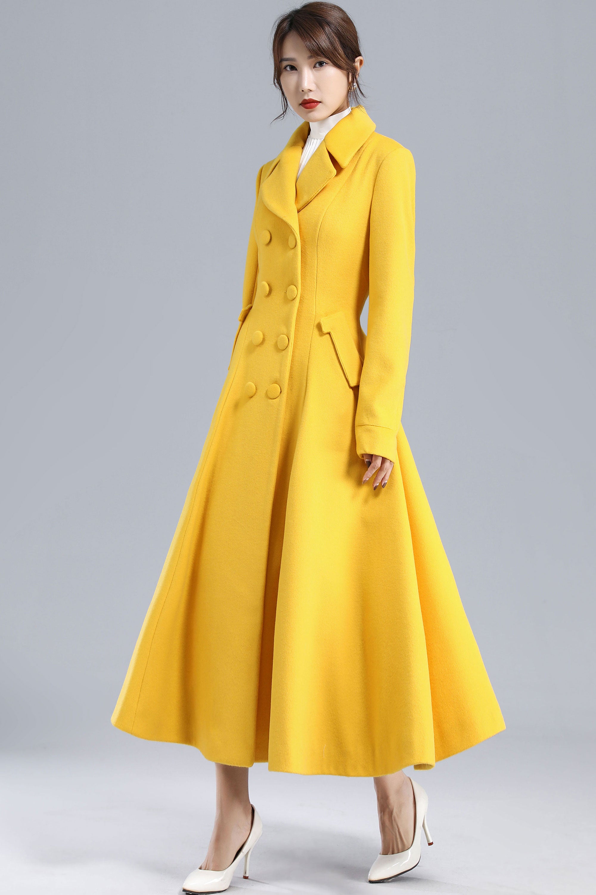 Yellow wool clearance winter coats