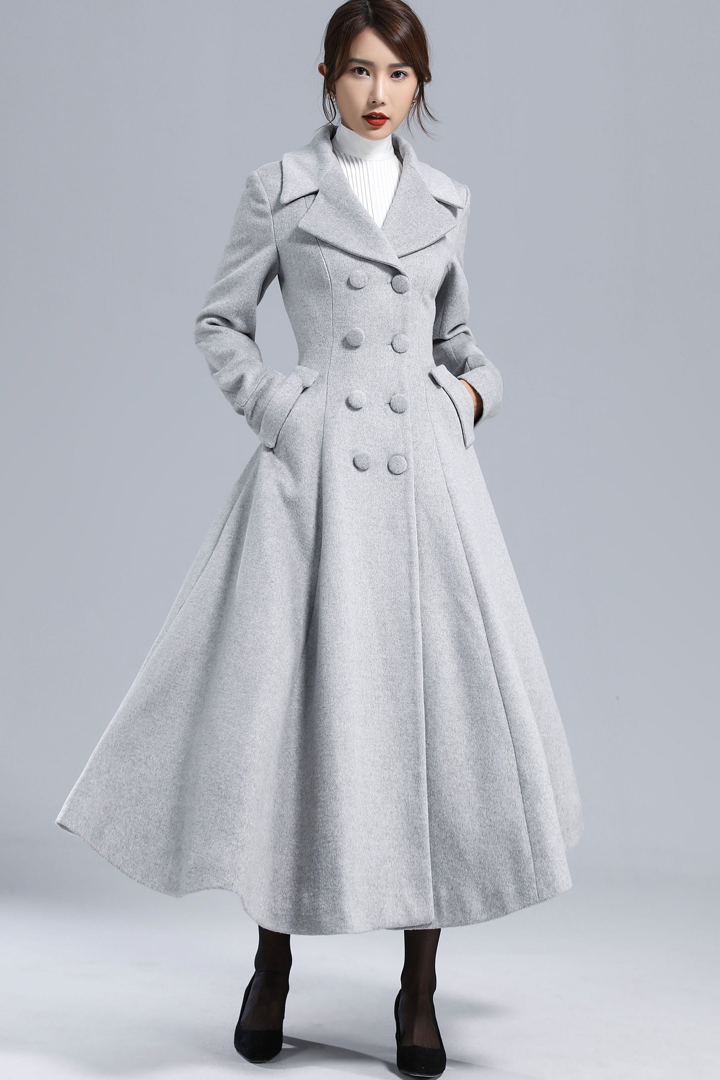 Vintage Inspired Double Breasted Coat 3236