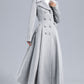 Gray Double Breasted Wool Coat 3236