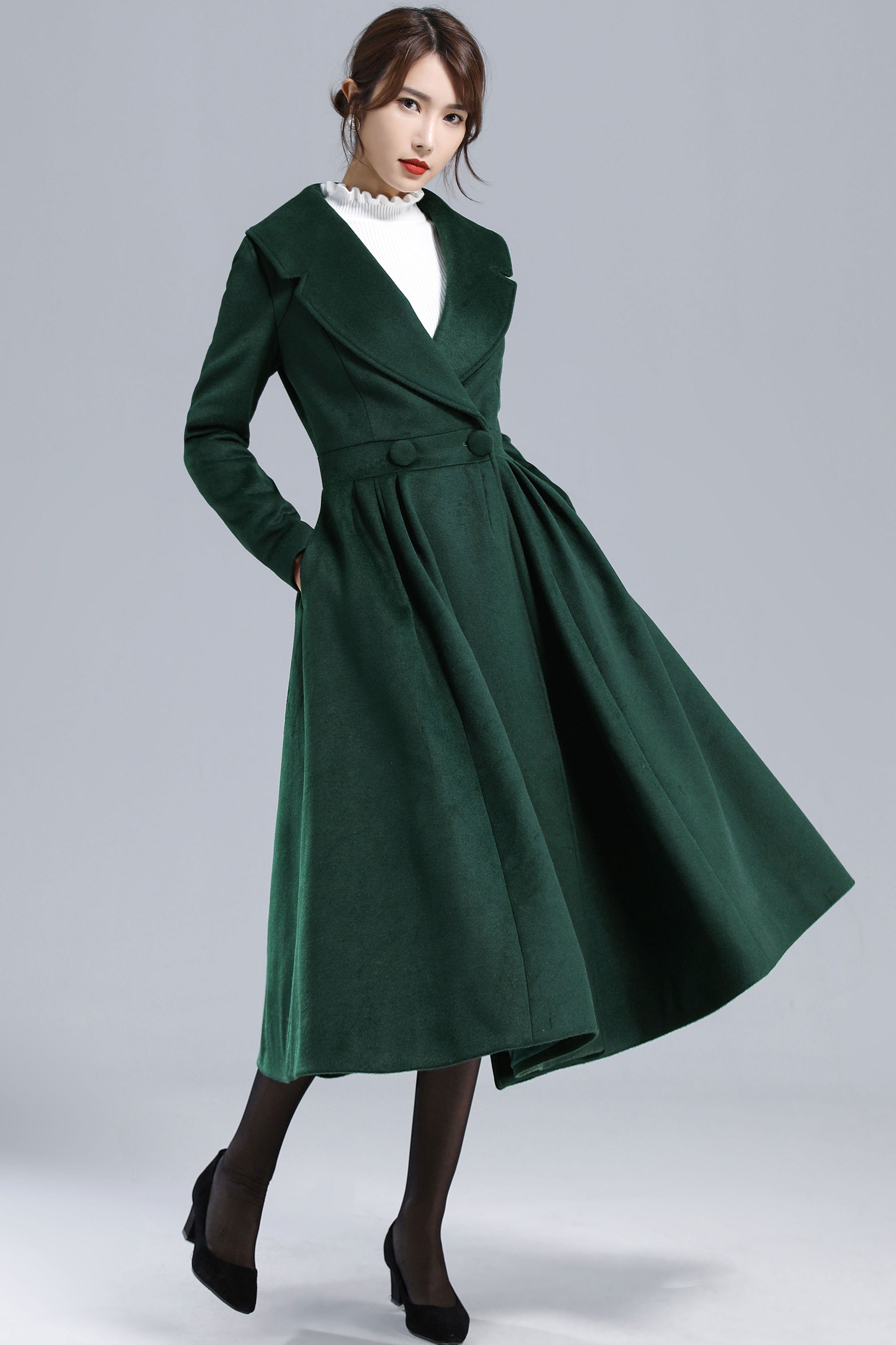 Dark Green Wool Coat – A N A G R A S S I A