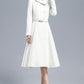 White Wedding Wool Coat Women 3163