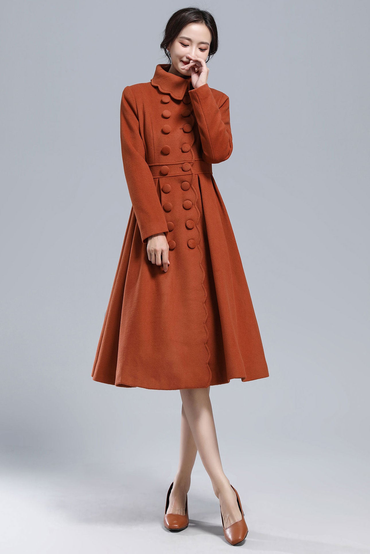 Winter Caramel Long Wool Princess Coat 3164