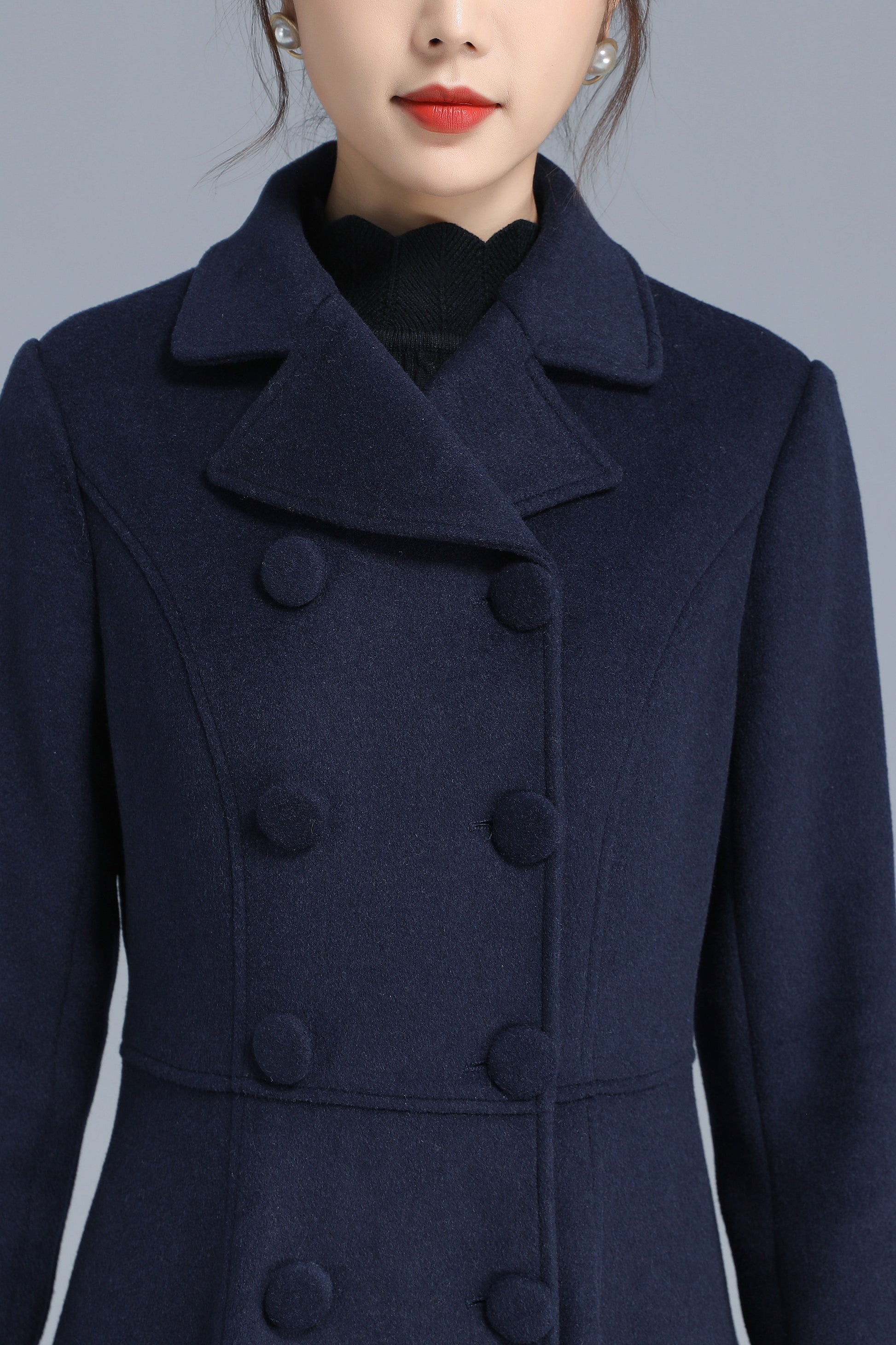 High Neck Winter Wool Coat 3211 – XiaoLizi