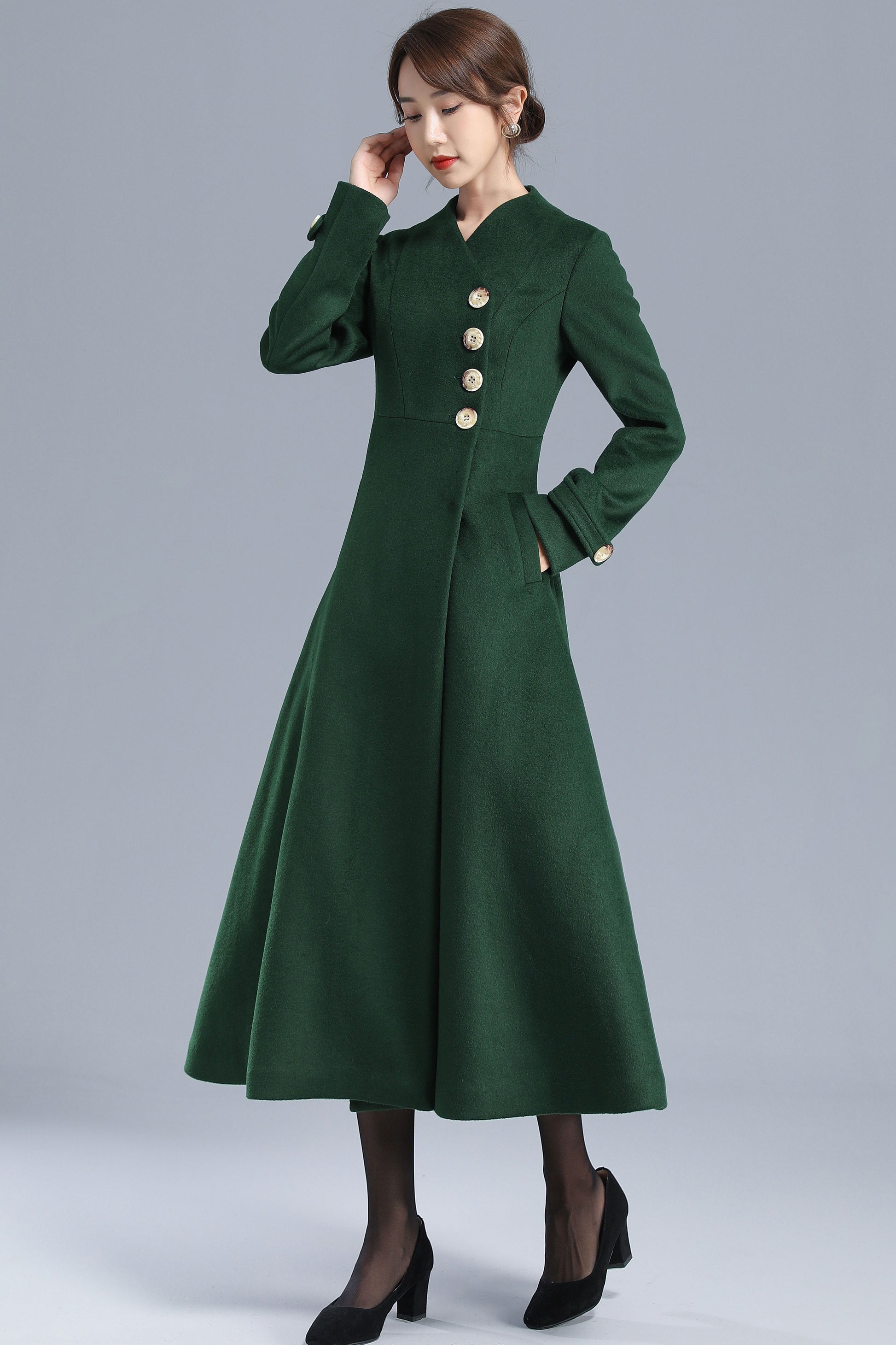 Xisimei Women's sexy coat women's faux wool thin coat trench