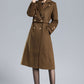 Long Wool Trench Coat, Ladies Wool Jacket 3178