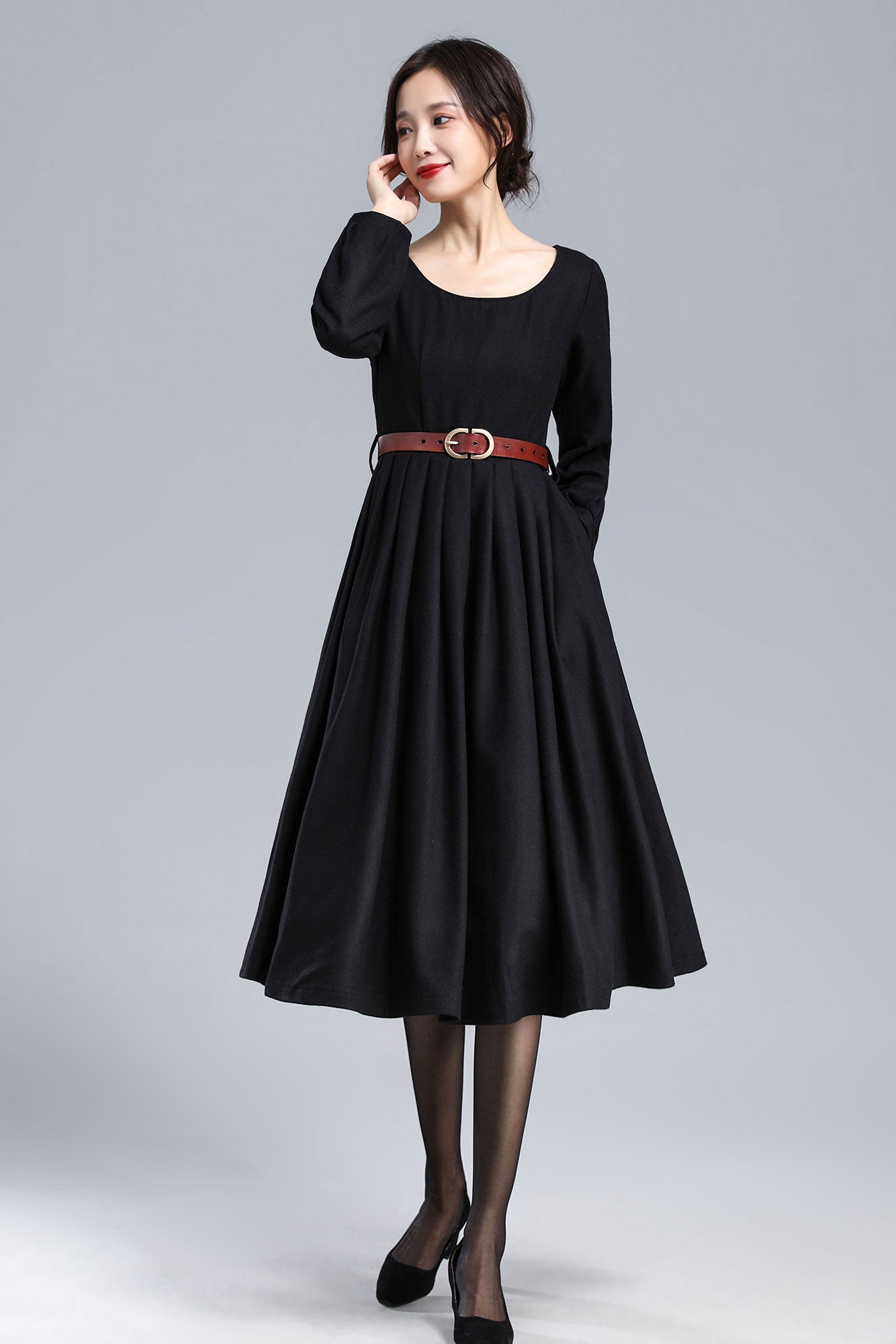 Pleated Dress, Mod Dress 3179