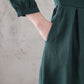 3/4 Sleeve Long Linen Dress 3282