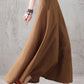 Brown Long Linen Maxi Skirt 3286