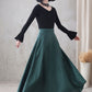 Green Swing Maxi Skirt for Women 3287
