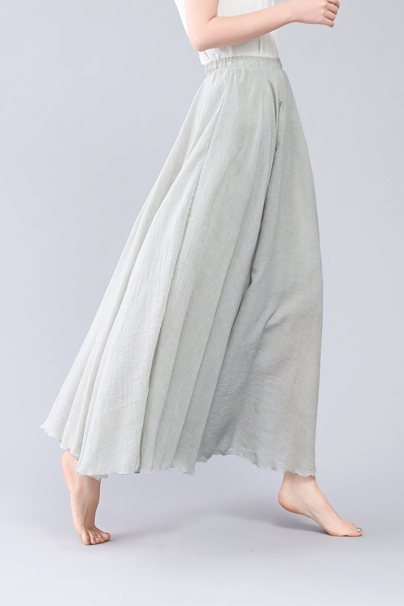 Elastic Waist Swing Causal Long Plus Size Skirt 3559
