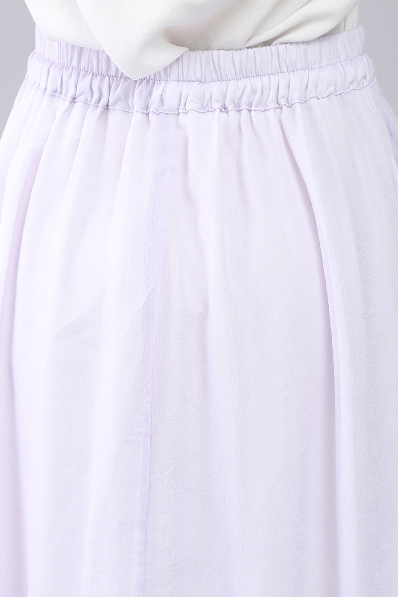 Women's Casual Maxi Chiffon Elastic Waist Summer Swing Skirt 3563