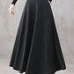 Women Retro Maxi Wool Skirt 3294#