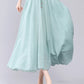 Swing Linen Maxi Causal Long Linen Summer A Line Skirt 3566