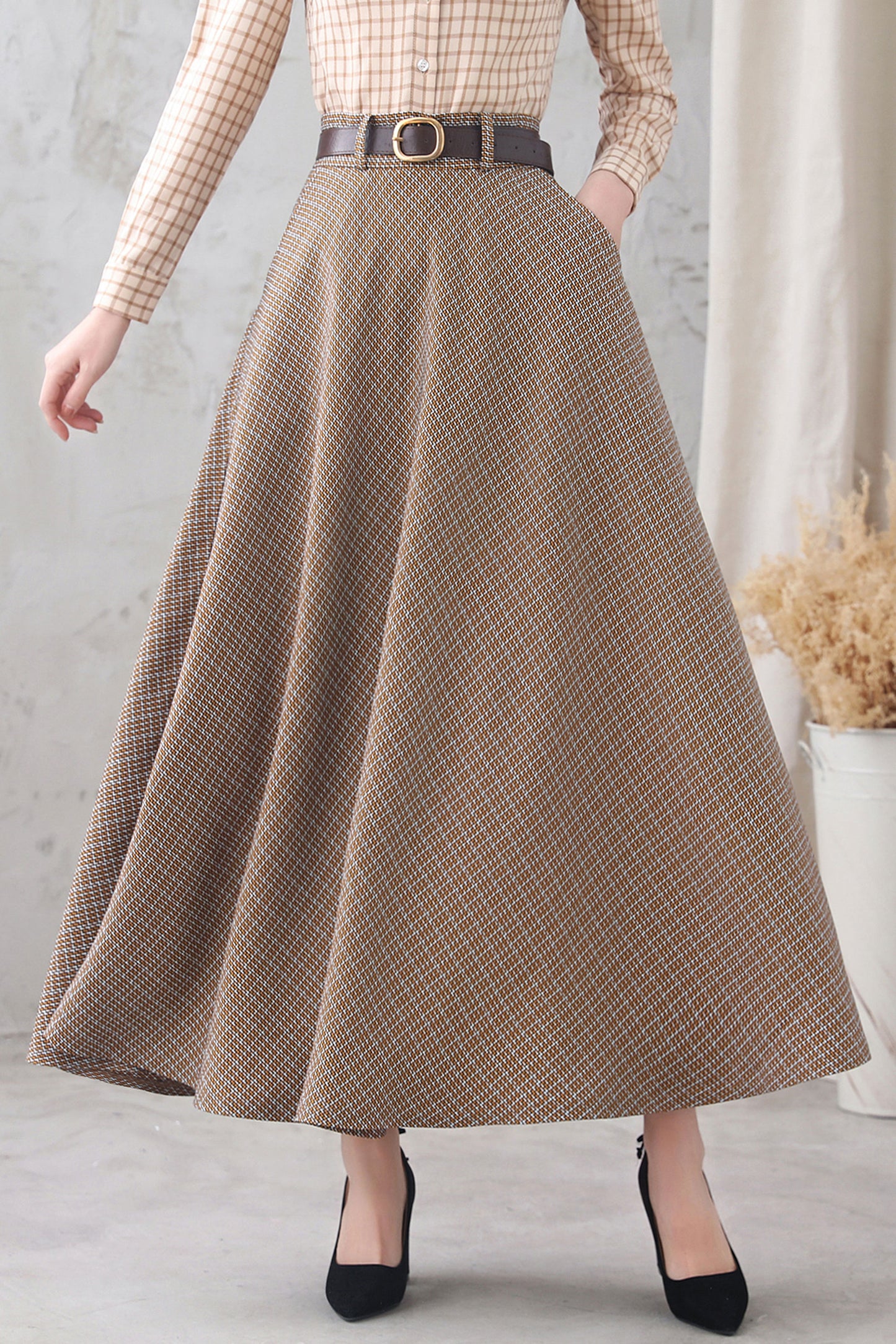 High Waisted Long Maxi Skirt Women 3348