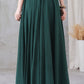 Women Summer Elastic Waist Green Linen Long Skirt 3296#CK2200332