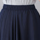 Women Summer Casual Navy blue Linen Maxi Skirt 3299#CK2200326