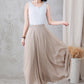 Summer Flaxen Women Casual Linen Long Skirt 3301#CK2200335